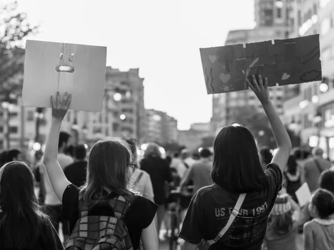Young activists march